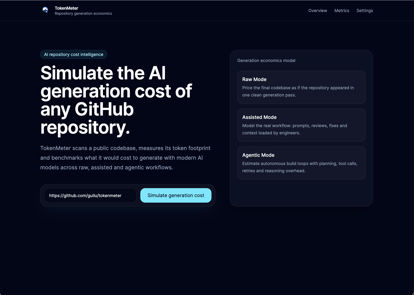TokenMeter screenshot 1